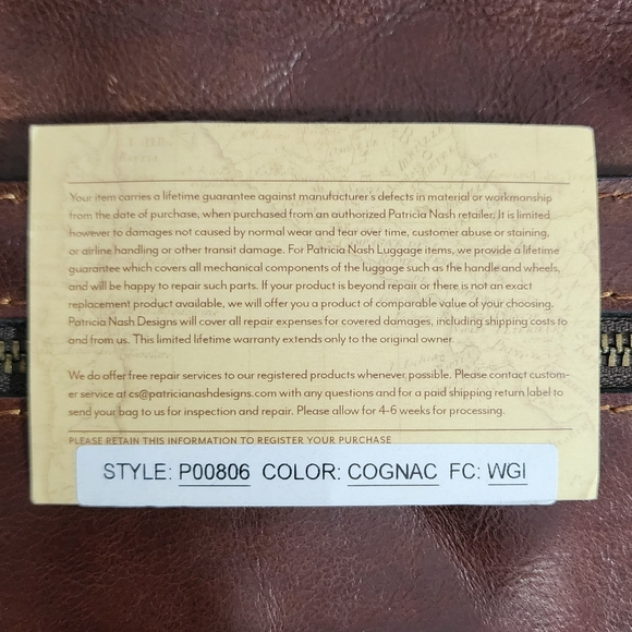 Patricia Nash Cognac Leather Backpack Purse Brown - Picture 12 of 14